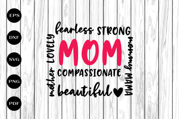 Fearless Strong Mom Graphics for Crafts
