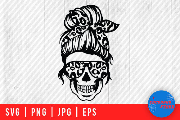Leopard Mom Skull Svg: Bold Graphics for Crafts